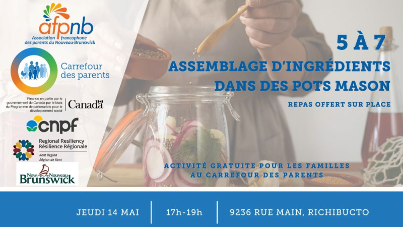 5 à 7 - Planification repas dans pots Mason
