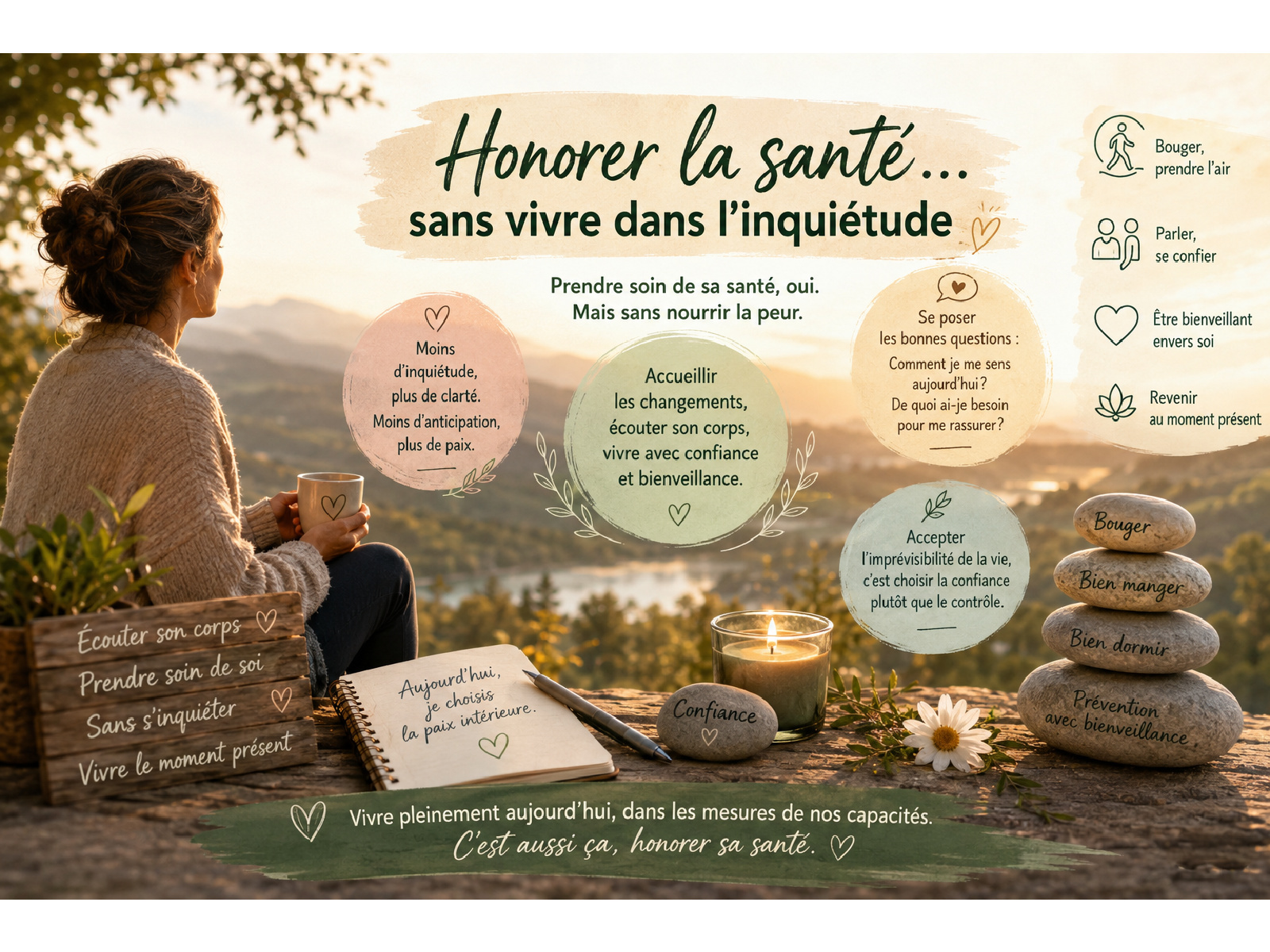 Honorer la santé… sans vivre dans l’inquiétude
