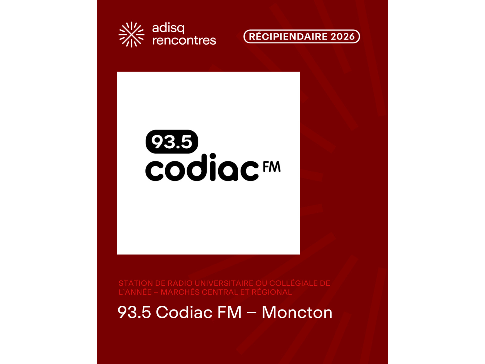 Le 93.5 Codiac FM nommé station de radio universitaire de ...
